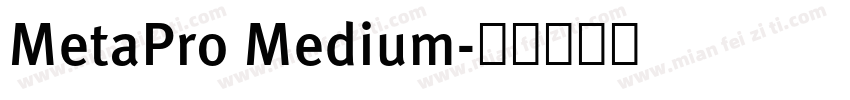 MetaPro Medium字体转换